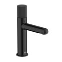 Mitigeur lavabo Nu version S corps lisse poignée cannelée titanium black H 188 mm