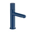 Mitigeur lavabo Nu version S corps lisse poignée cannelée bleu cobalt H 188 mm