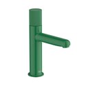 Mitigeur lavabo Nu version S corps lisse poignée cannelée vert menthe H 188 mm