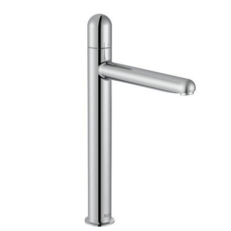 Mitigeur lavabo Nu version XL corps lisse poignée dôme chromé H 312 mm