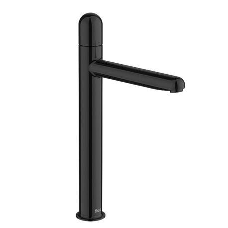 Mitigeur lavabo Nu version XL corps lisse poignée dôme titanium black H 312 mm