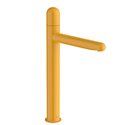 Mitigeur lavabo Nu version XL corps lisse poignée dôme jaune miel H 312 mm
