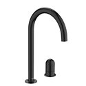 Mitigeur lavabo Nu version L 2 trous corps lisse poignée dôme titanium black H 287 mm