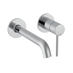 Mitigeur lavabo Nu à encastrer avec poignée fine chromé H 60 mm