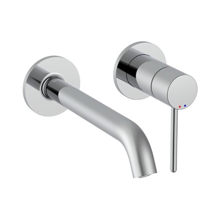 Mitigeur lavabo Nu à encastrer avec poignée fine chromé H 60 mm