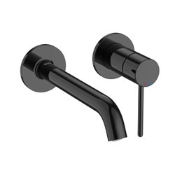 Mitigeur lavabo Nu à encastrer avec poignée fine titanium black H 60 mm