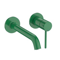 Mitigeur lavabo Nu à encastrer avec poignée fine vert menthe H 60 mm