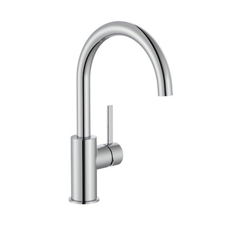 Mitigeur lavabo Ona version L avec poignée latérale corps lisse chromé H 271 mm