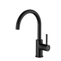Mitigeur lavabo Ona version L avec poignée latérale corps lisse titanium black H 271 mm