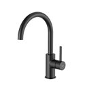 Mitigeur lavabo Ona version L avec poignée latérale corps lisse noir mat H 271 mm