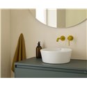 Mitigeur lavabo Nu à encastrer avec poignée fine jaune miel H 60 mm