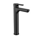 Mitigeur lavabo L20 version XL bec haut corps lisse cold start noir mat H 272 mm