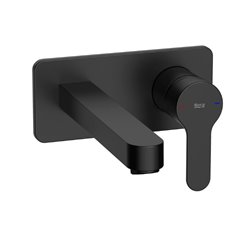 Mitigeur lavabo L20 à encastrer noir mat H 123 mm