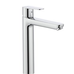 Mitigeur lavabo Victoria plus version XL avec clic-clac cold start chromé H 272 mm
