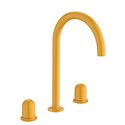 Mélangeur lavabo Nu pour version L 3 trous corps lisse poignée dôme jaune miel H 287 mm