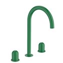 Mélangeur lavabo Nu pour version L 3 trous corps lisse poignée dôme vert menthe H 287 mm