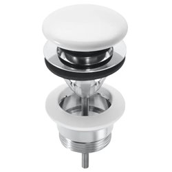 Vidage Aqua clic-clac universel clapet ø65 mm en céramique blanc brillant