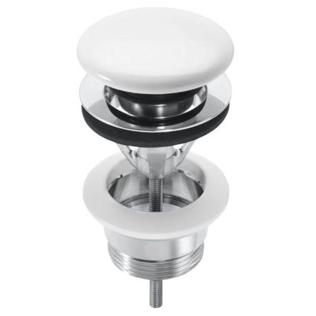 Vidage Aqua clic-clac universel clapet ø65 mm en céramique blanc brillant