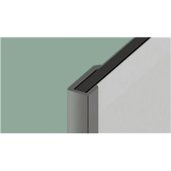 Lot de 2 profilés en U Kinewall Design KINWALL202UAB 202 cm Argent Brillant