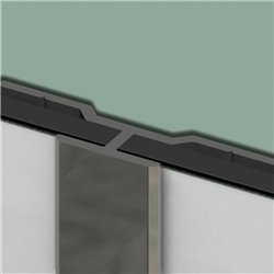 Profilé en H Kinewall Design KINWALL202HAB 202 cm Argent Brillant