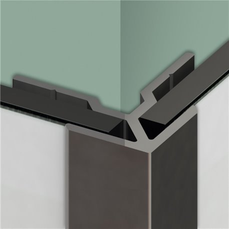 Profilé en L Kinewall Design KINWALL202LSAB 202 cm Argent Brillant