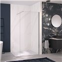 Panneau de douche renforcé Integra Essentiel+ 100x250 cm marbre mordoré - profilé blanc