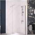Panneau de douche renforcé Integra Design 100x250 cm marbre mordoré - profilé blanc