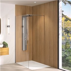 Panneau de douche Kinewall Design 100x202 cm Chêne antique