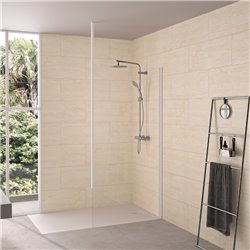 Panneau de douche Kinewall Design 125x202 cm Travertin antique