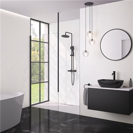 Panneau de douche Kinewall Design 100x202 cm Marbre Iceberg Panneau de douche Kinewall Design 100x202 cm Marbre Iceberg