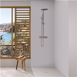 Panneau de douche Kinewall Design 100x202 cm Faïence tissé blanc