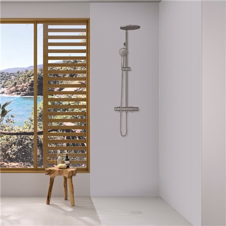 Panneau de douche Kinewall Design 125x202 cm Faïence tissé blanc Panneau de douche Kinewall Design 125x202 cm Faïence tissé blanc
