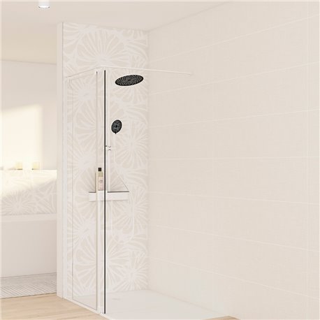Panneau de douche Kinewall Design 100x202 cm Faïence tissé lin
