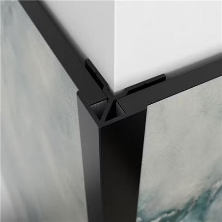 Profilé en L Kinewall Design KINWALL202LSNIG 202 cm Noir intense grainé