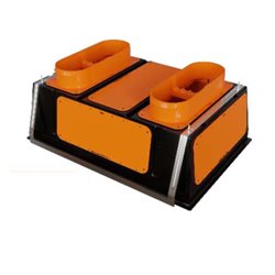 Plénum modulable de 600x400 mm avec 2 piquages en 250 mm PM600X400 XL