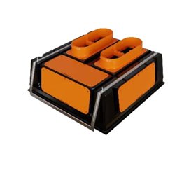 Plénum modulable de 600x600 mm avec 2 piquages en 250 mm PM600X600 XL
