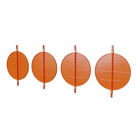 Lot de 4 volets de réglage de débit d'air Ø 250 mm VRD4XL