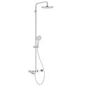 Colonne de douche Index-T Switch Chromée H 1320-1670 mm 3 voies thermostatique