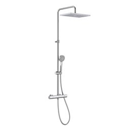 Colonne de douche Even-T Square Chromée H 800-1175 mm thermostatique