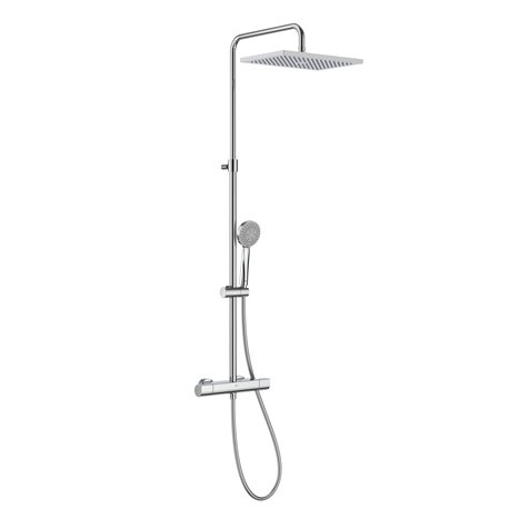 Colonne de douche Even-T Square Chromée H 800-1175 mm thermostatique