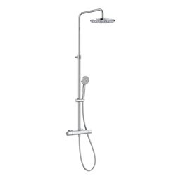 Colonne de douche Even-T Round Chromée H 800-1175 mm thermostatique