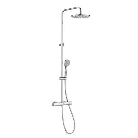 Colonne de douche Even-T Round Chromée H 800-1175 mm thermostatique