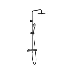 Colonne de douche Even-T Round Titanium Black H 800-1175 mm thermostatique