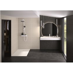 Colonne de douche Aquanova thermostatique Blanc mat