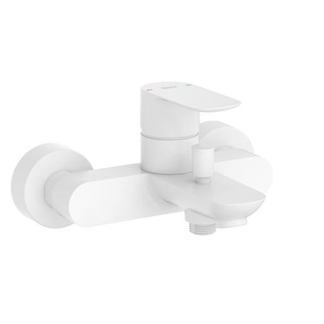 Mitigeur bain-douche Cala avec inverseur clapet antiretour blanc mat