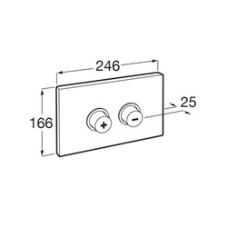 Plaque de déclenchement PL10 One Double Blanc