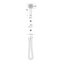 Douchette Stella 100/3 Ø 100 mm avec support articulé et flexible PVC satiné 1,70 m 3 fonctions 8 L/min blanc mat