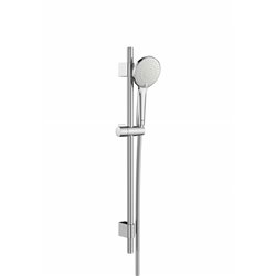 Ensemble de douche Sensum Round 130/3 Ø 130 mm avec barre coulissante 700 mm et flexible PVC satiné 1,70 m 3 fonctions chromé