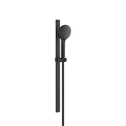 Ensemble de douche Sensum Round 130/3 Ø 130 mm avec barre coulissante 700 mm et flexible PVC satiné 1,70 m 3 fonctions noir mat