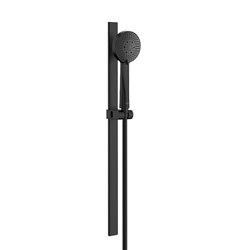 Ensemble de douche Stella 100/3 Ø 100 mm avec barre coulissante 700 mm et flexible 1,70 m 3 fonctions noir mat